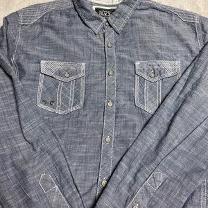 Buckle Men’s L/S Button Down Shirt - Size L - Athletic Fit - Like New